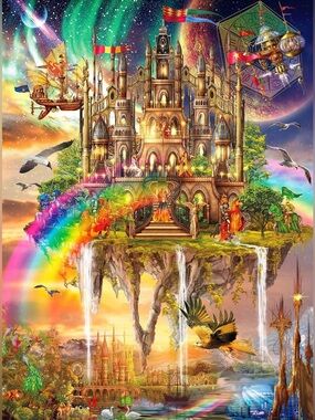 Buffalo Games 1,000 Piece Puzzle Vivid Collection- Rainbow City